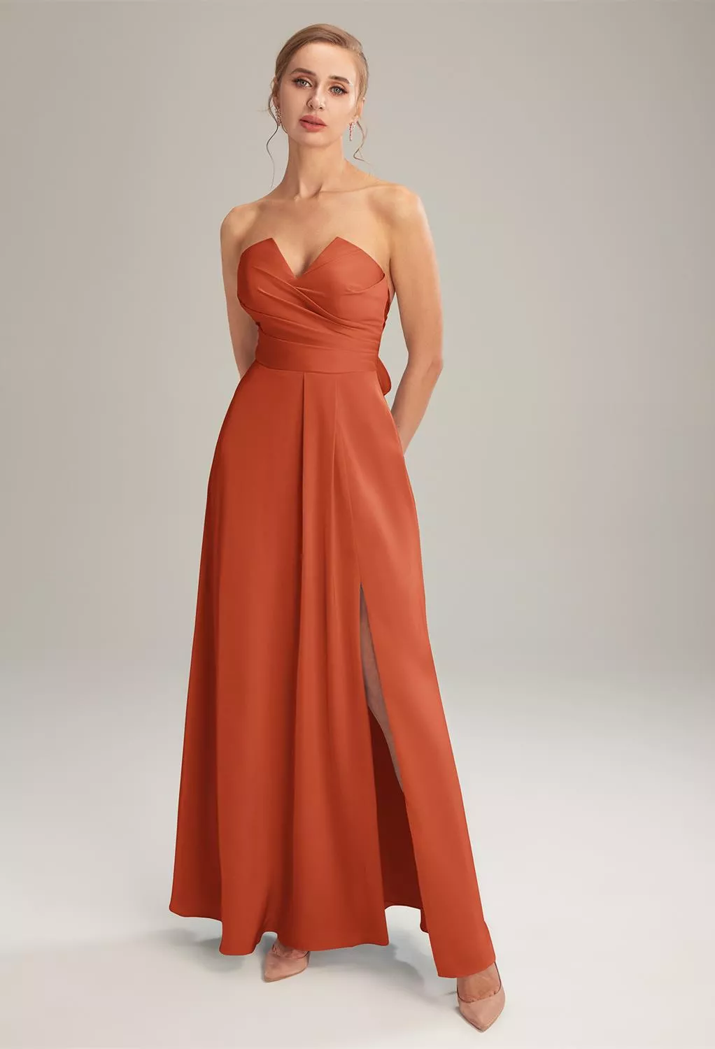 AW Pasque Tangerine  Black Tie Wedding Guest Dresses